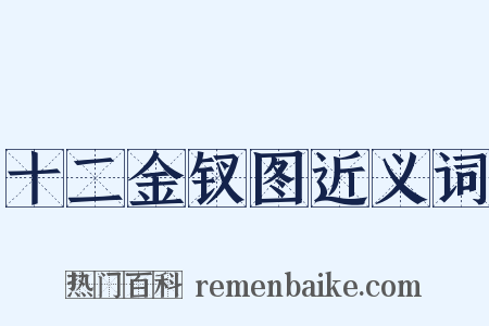 十二金钗图近义词是什么意思的图片